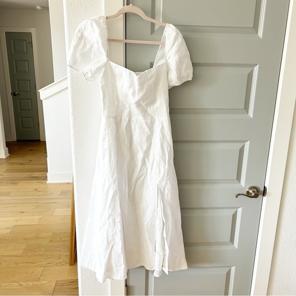 NWT Reformation Denver Linen Dress White - Picture 3 of 7